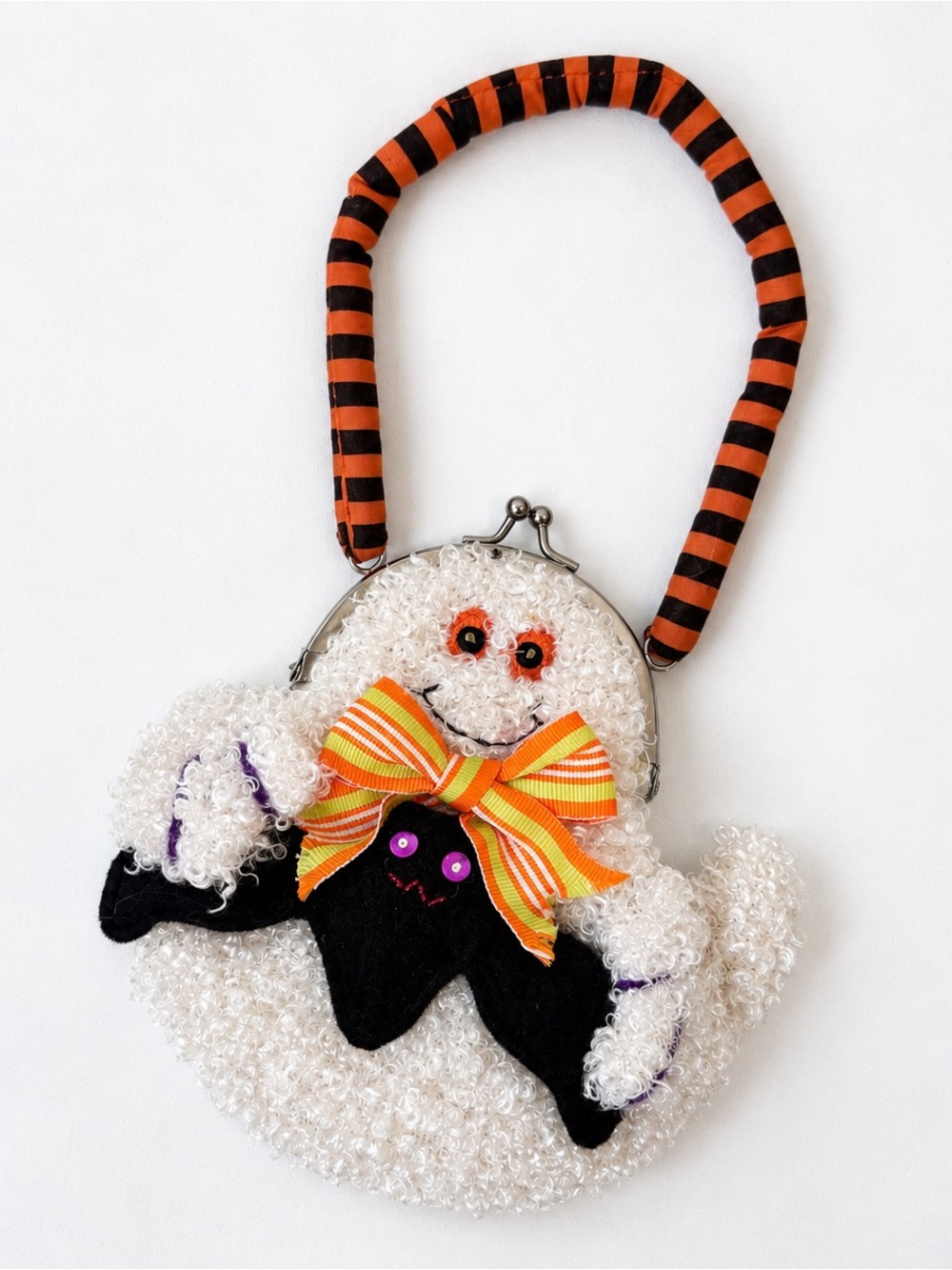 Halloween Ghost Bat Novelty Purse Vintage Inspired Spooky Handbag